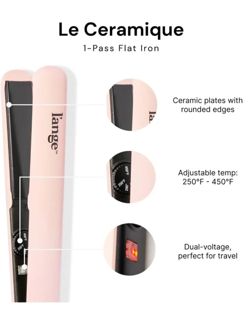 Ceramic Flat Iron Hair Straightener | Fast Heating, Moisture Lock, Shine